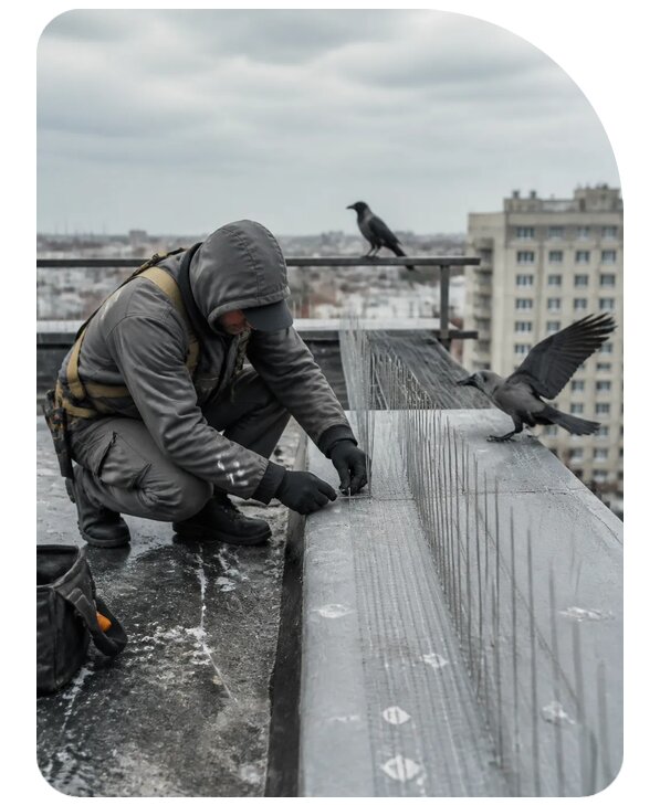 Защита от ворон под ключ в Воскресенске по цене от 5169 р. | Сенат-Вск